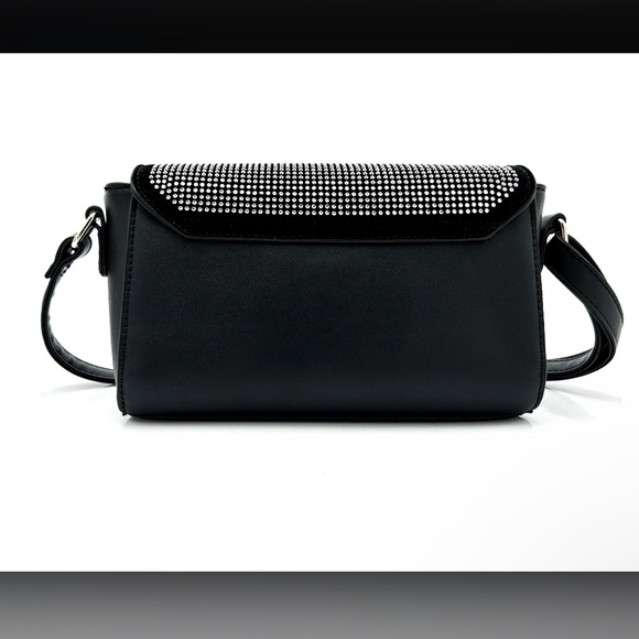 Valentino Orlandi Rhinestone crossbody vegan leather silver tone hardware NWT - Picture 4 of 14